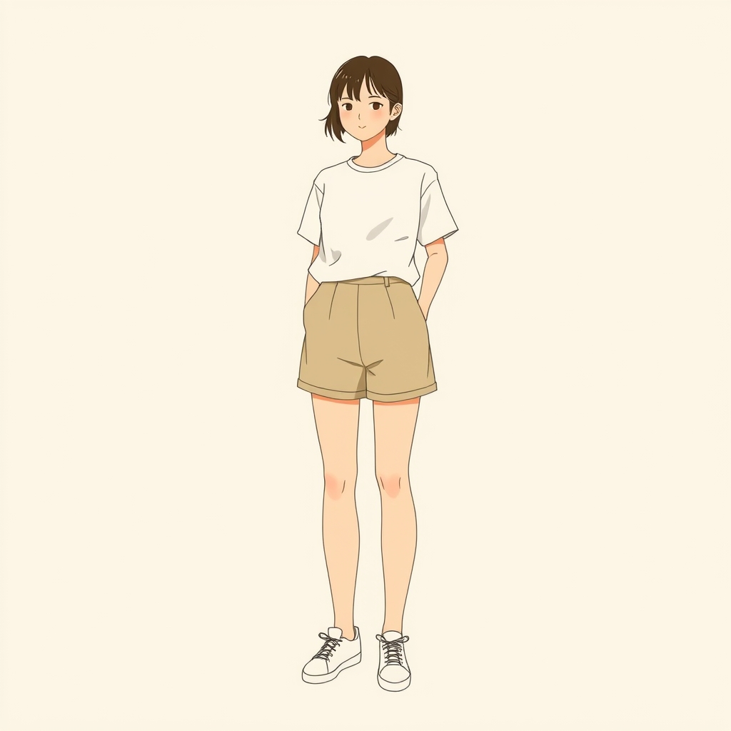 上短下長露腳踝示意